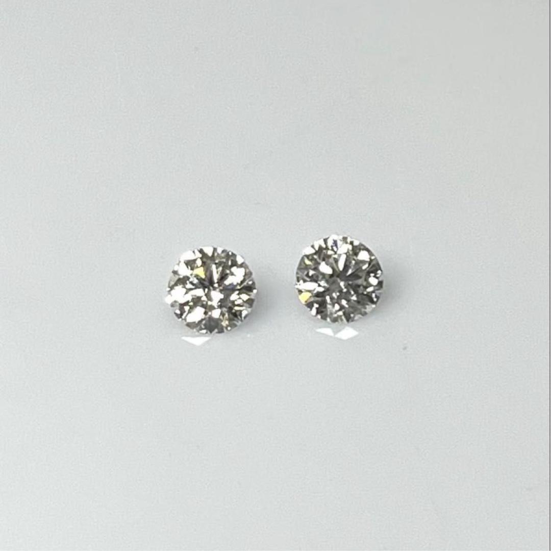 k18フクリン　天然ダイヤモンドピアス 計0.6ct GIA鑑定書付き