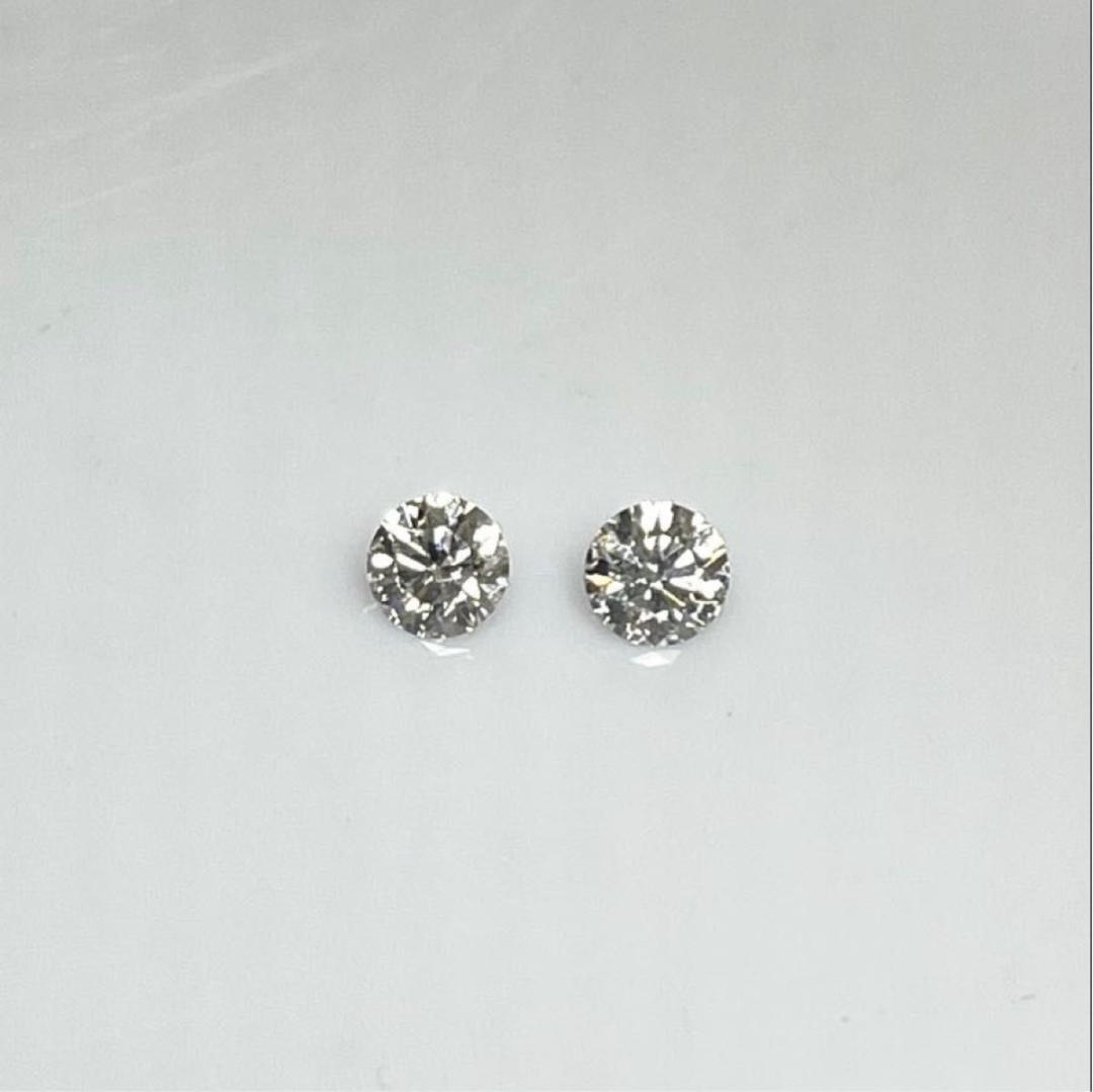 k18フクリン　天然ダイヤモンドピアス 計0.6ct GIA鑑定書付き