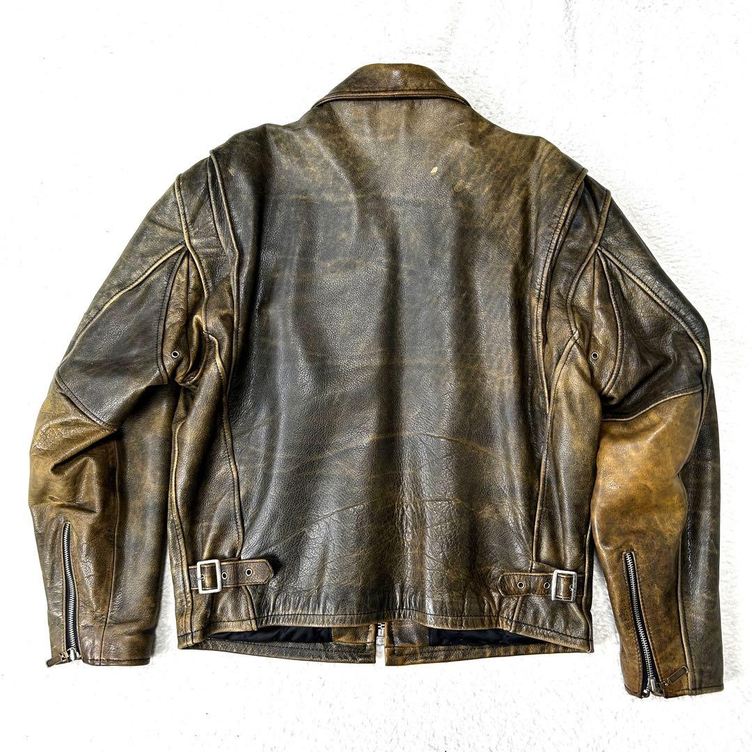 【L】 シングルライダース フライトジャケット ヴィンテージ加工