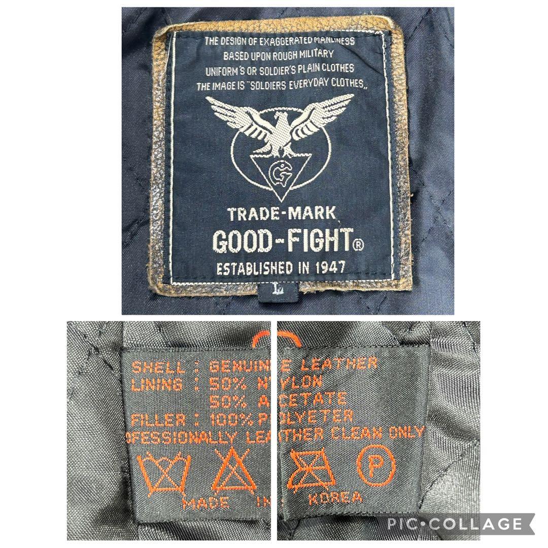 【L】 シングルライダース フライトジャケット ヴィンテージ加工