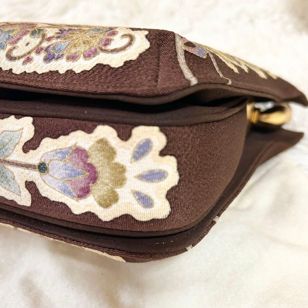 【極美品】【皇室御用達】オカジマ 岡重 正絹 利休バック 和装バック 友禅 着物