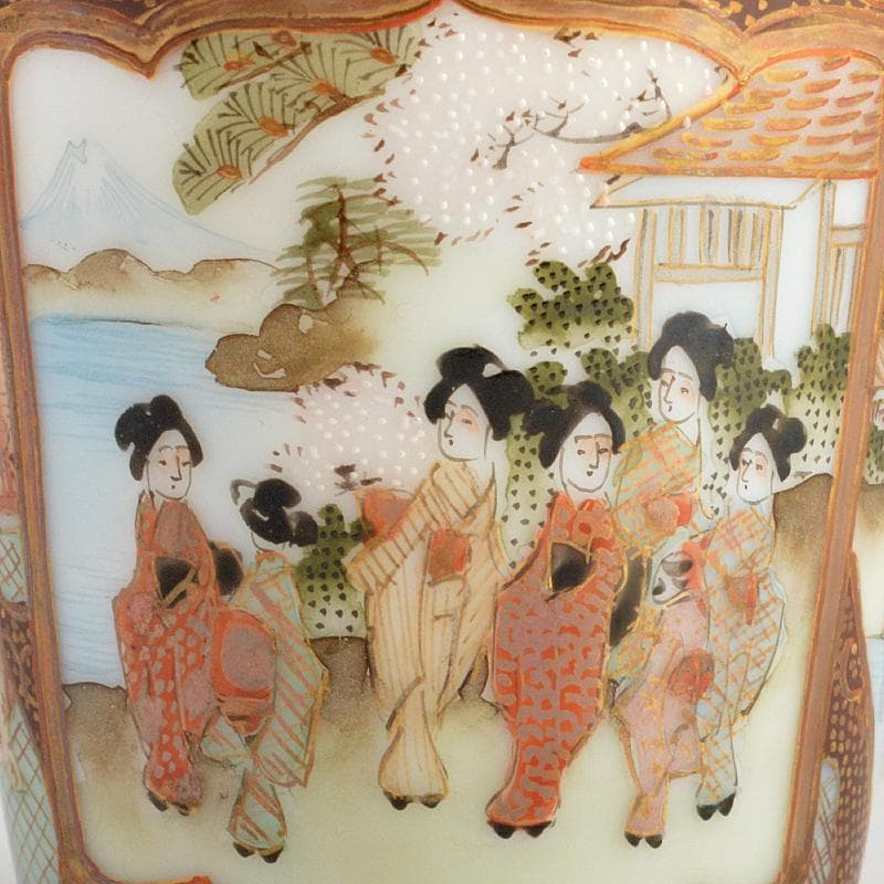 九谷焼　色絵金彩　加賀国　デミカップ　谷口製　酒杯　2点　合せ箱　V　R7000