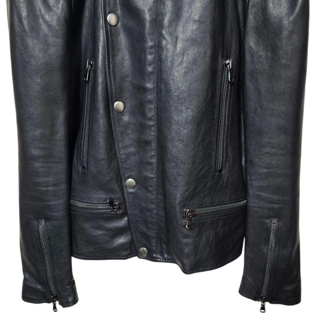 DIESEL BLACKGOLD シングルライダースジャケット ラムレザー 46