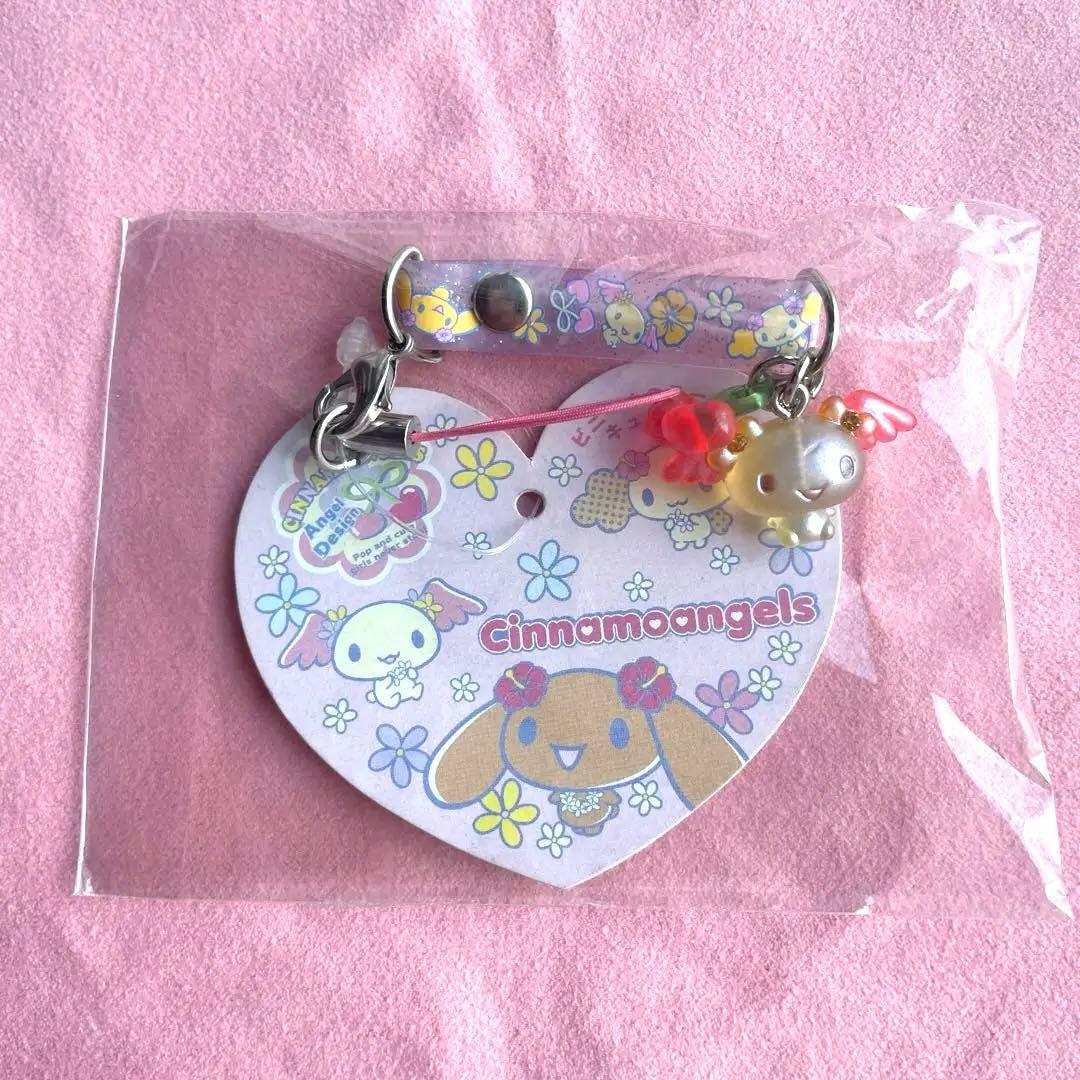 サンリオ シナモエンジェルス シナモン アズキ ストラップ 平成レトロ