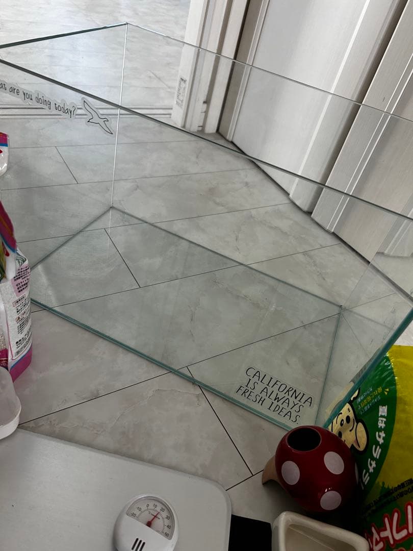 ハムスター飼育セット　小動物用ガラスケージ