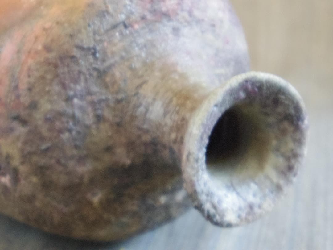 未使用★大森礼二★備前≪窯変≫徳利★胡麻・緋色