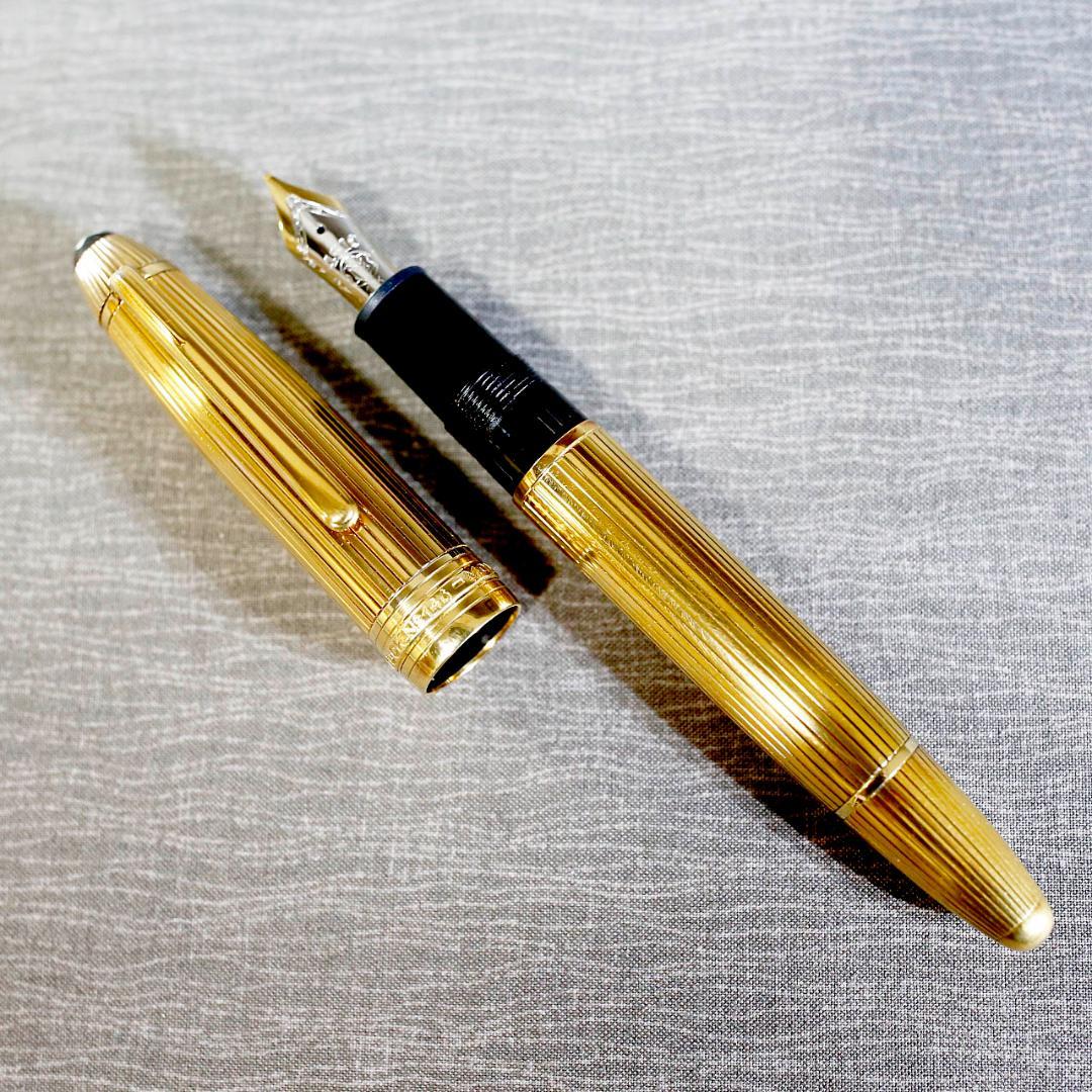 【レア美品 絶版品】モンブラン 万年筆 １４６５ バーメイル ソリテール