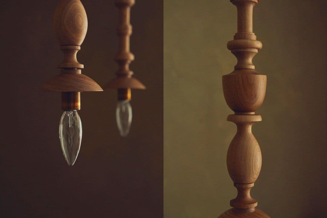 オルネドフォイユ 木製ペンダントライト Orné de Feuilles