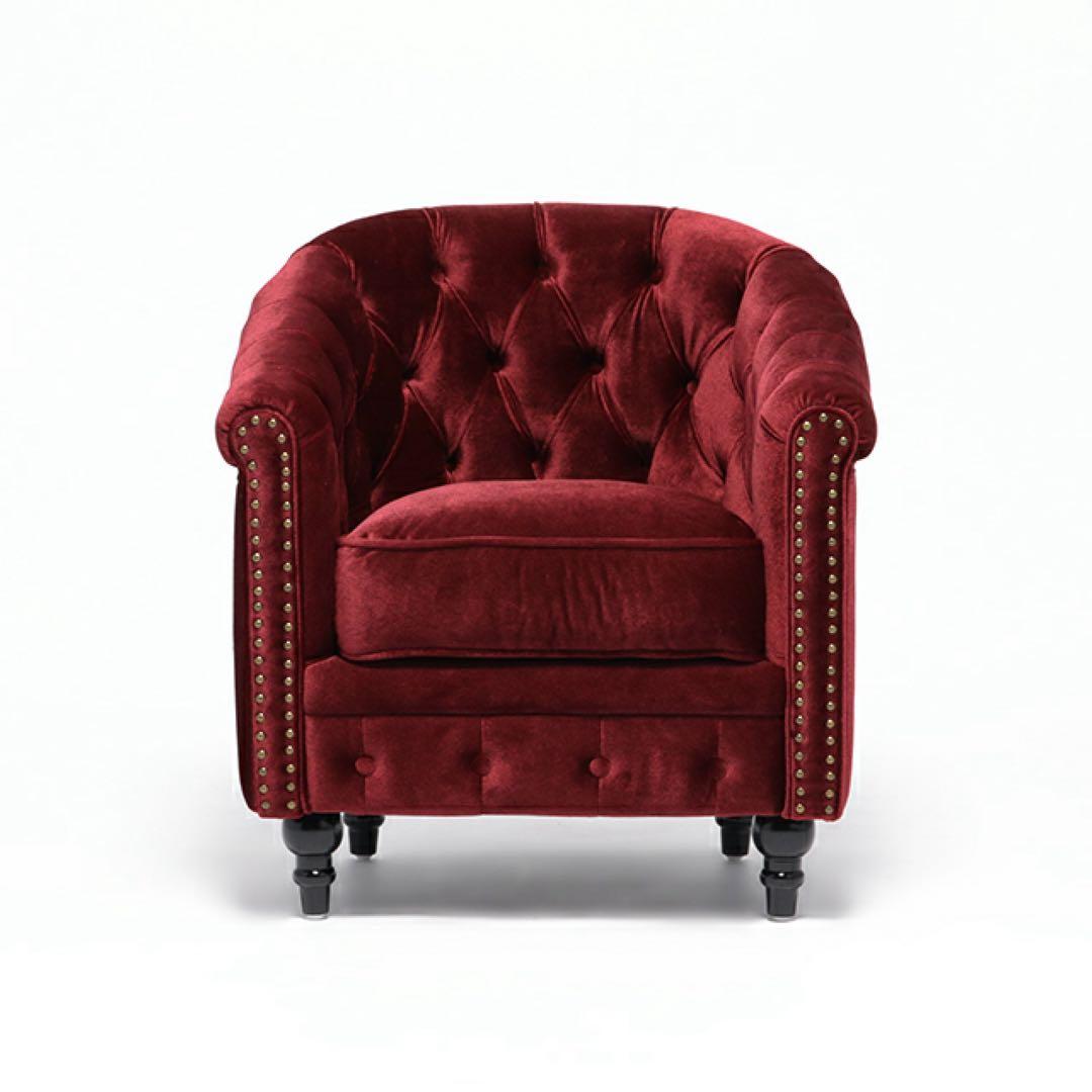 【美品】【送料無料】ヴィンセント　チェスターフィールド　赤