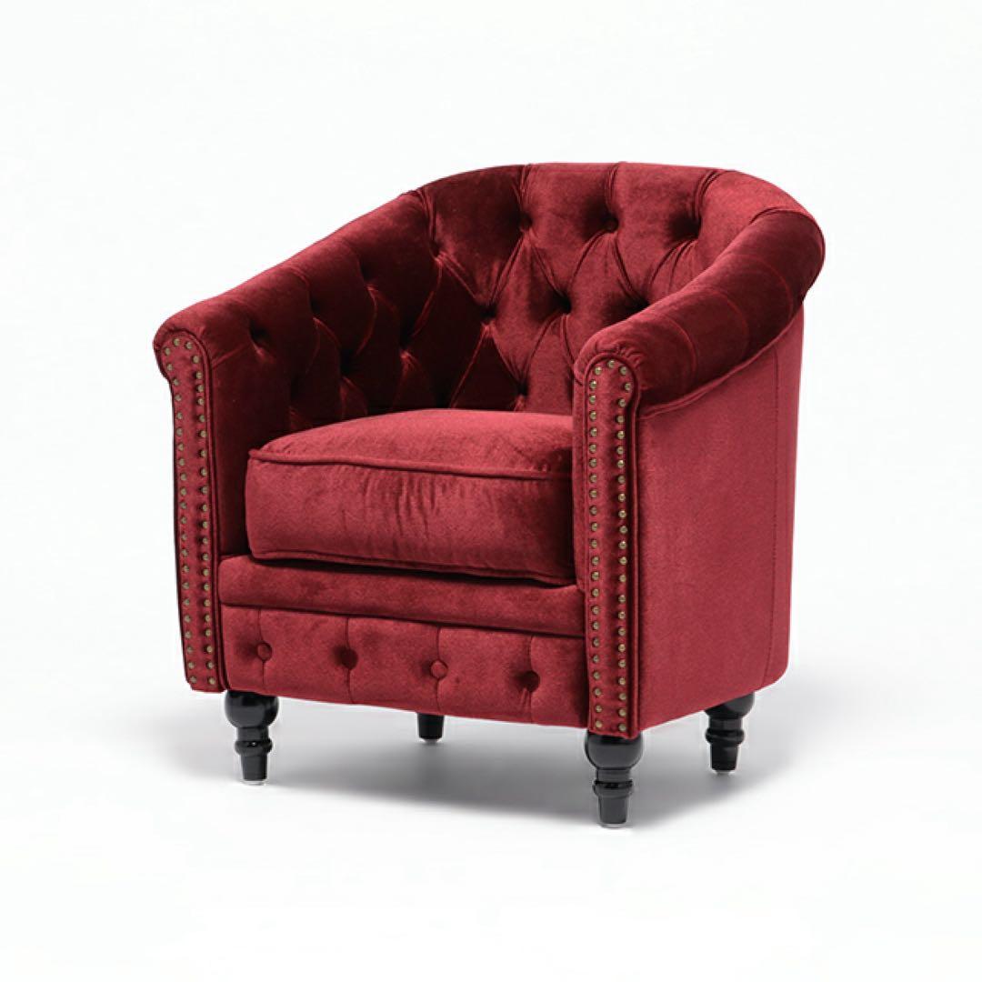 【美品】【送料無料】ヴィンセント　チェスターフィールド　赤