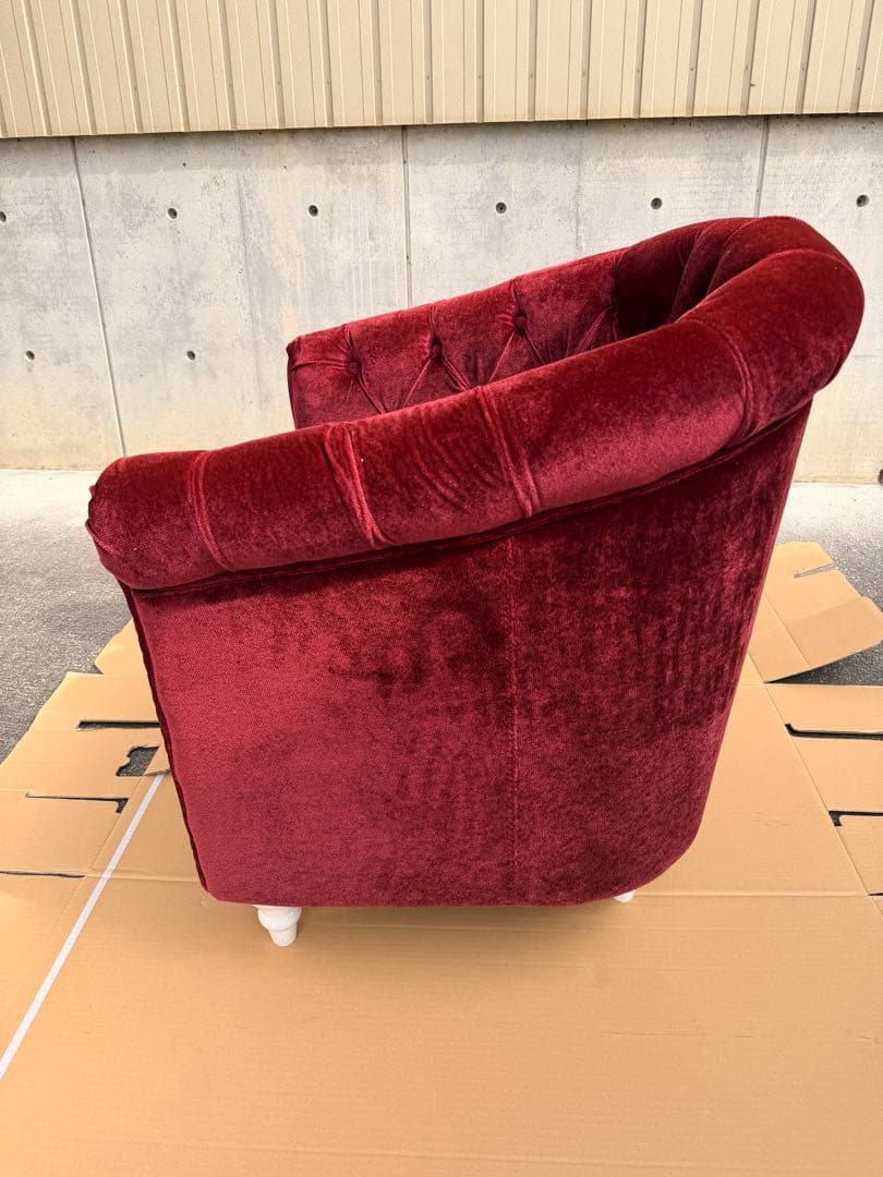 【美品】【送料無料】ヴィンセント　チェスターフィールド　赤