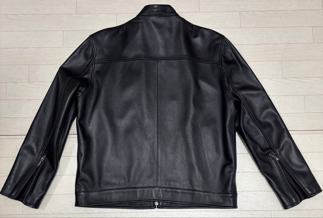 【極美品】schaffen 羊革リアルレザー ライダース希少Lサイズ ブラック