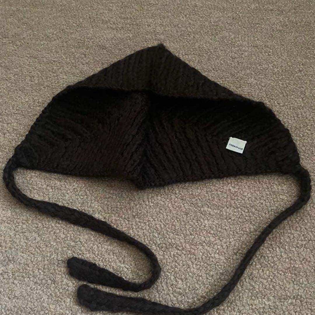 todayful ダークブラウン ニット帽 完売品
