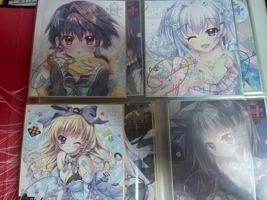 (限定品)翡翠亭 ミニ色紙バインダーと色紙セット(ミニと普通あり)