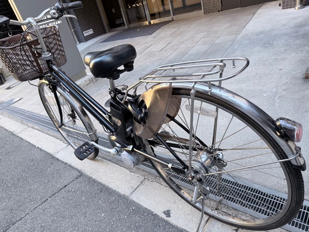 大阪府　Panasonic 電動アシスト自転車 ブラック　27インチ