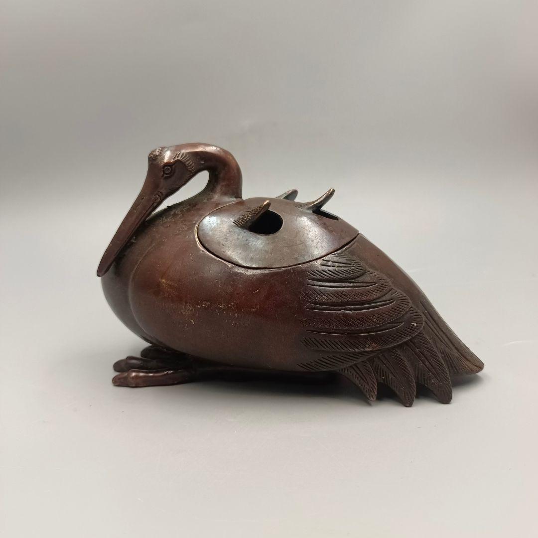 銅器 香炉 白鳥薫香炉 香道具 茶道具 装飾品 工芸品 美術品 置物