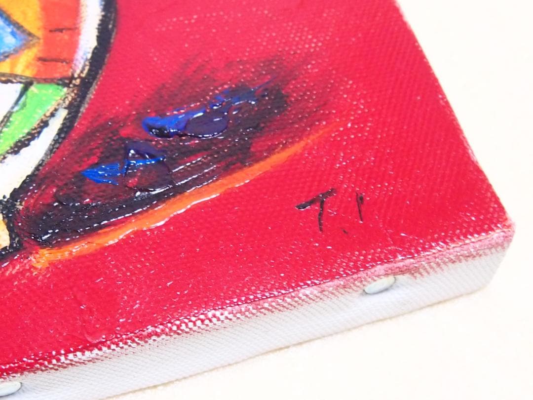 【美品】油彩画/油絵 市村司「ばら」薔薇/バラ 額付き アート/絵画/オブジェ