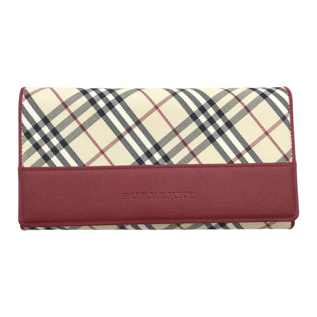 【未使用品】BURBERRY バーバリー ノバチェック がま口 二つ折り 長財布