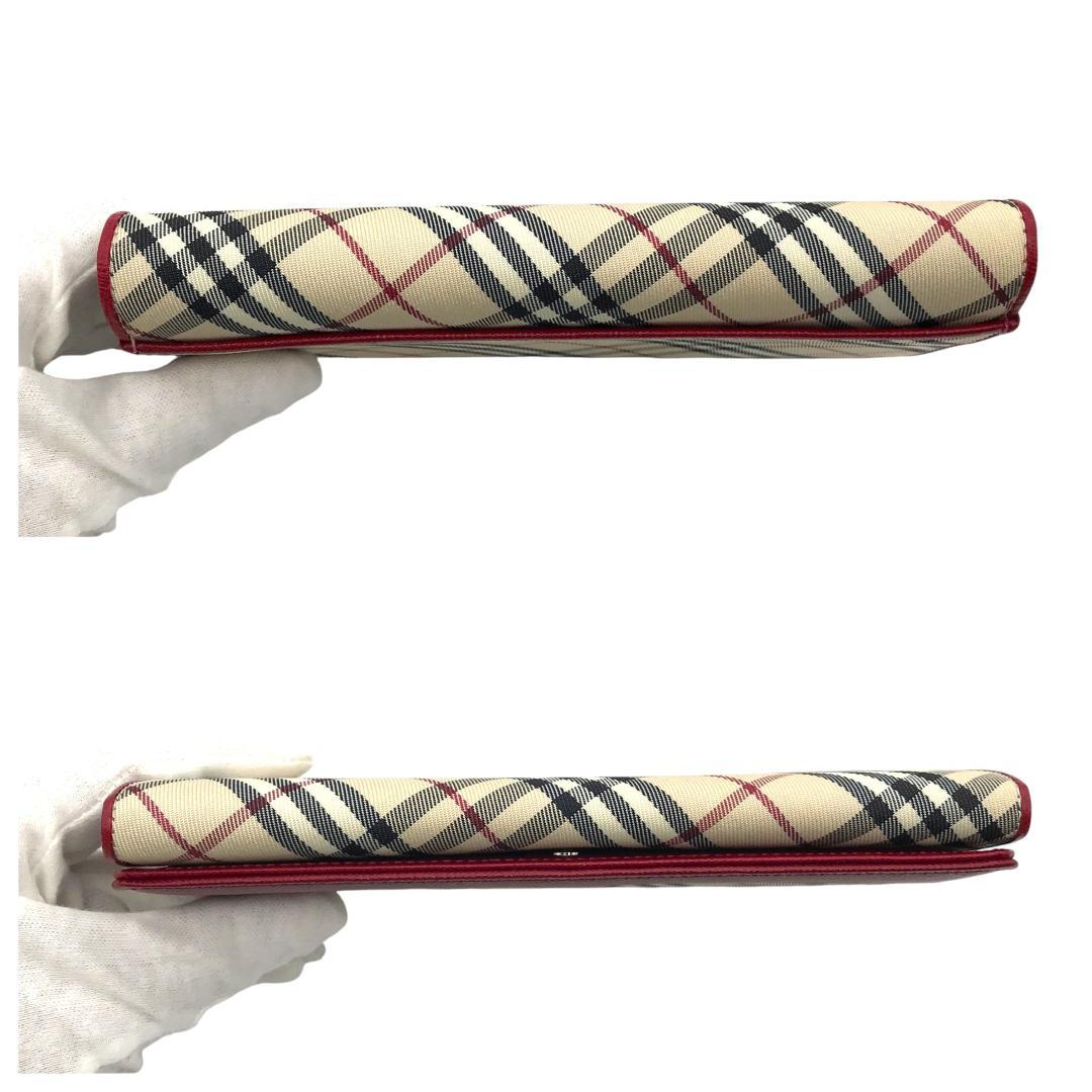【未使用品】BURBERRY バーバリー ノバチェック がま口 二つ折り 長財布