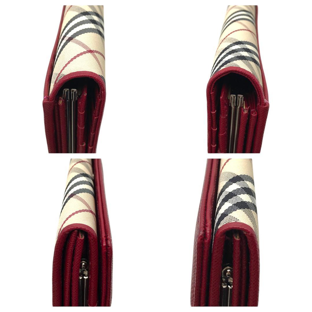 【未使用品】BURBERRY バーバリー ノバチェック がま口 二つ折り 長財布