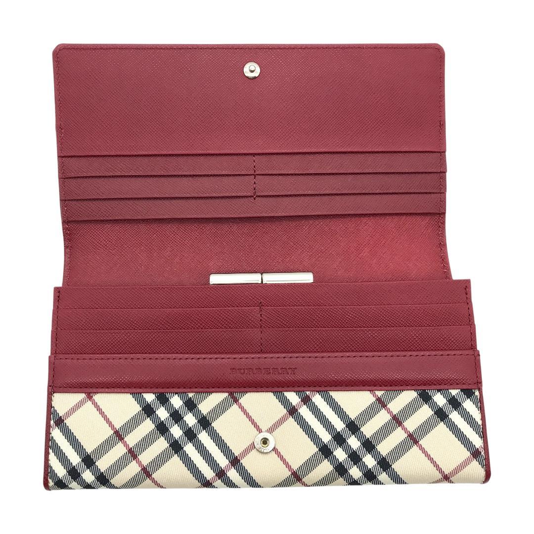 【未使用品】BURBERRY バーバリー ノバチェック がま口 二つ折り 長財布