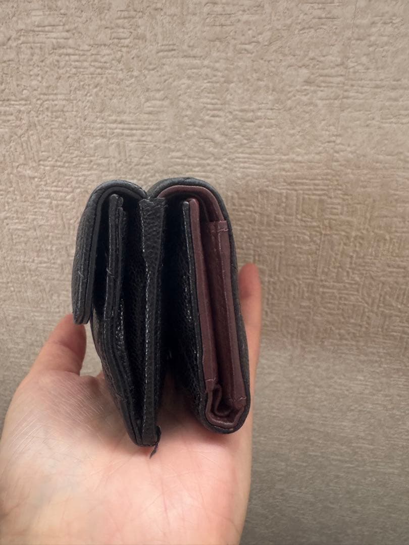 CHANEL 三つ折り財布 ブラック