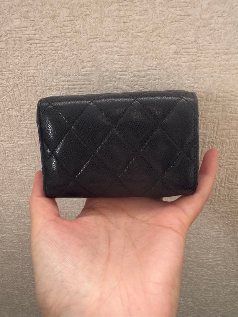 CHANEL 三つ折り財布 ブラック