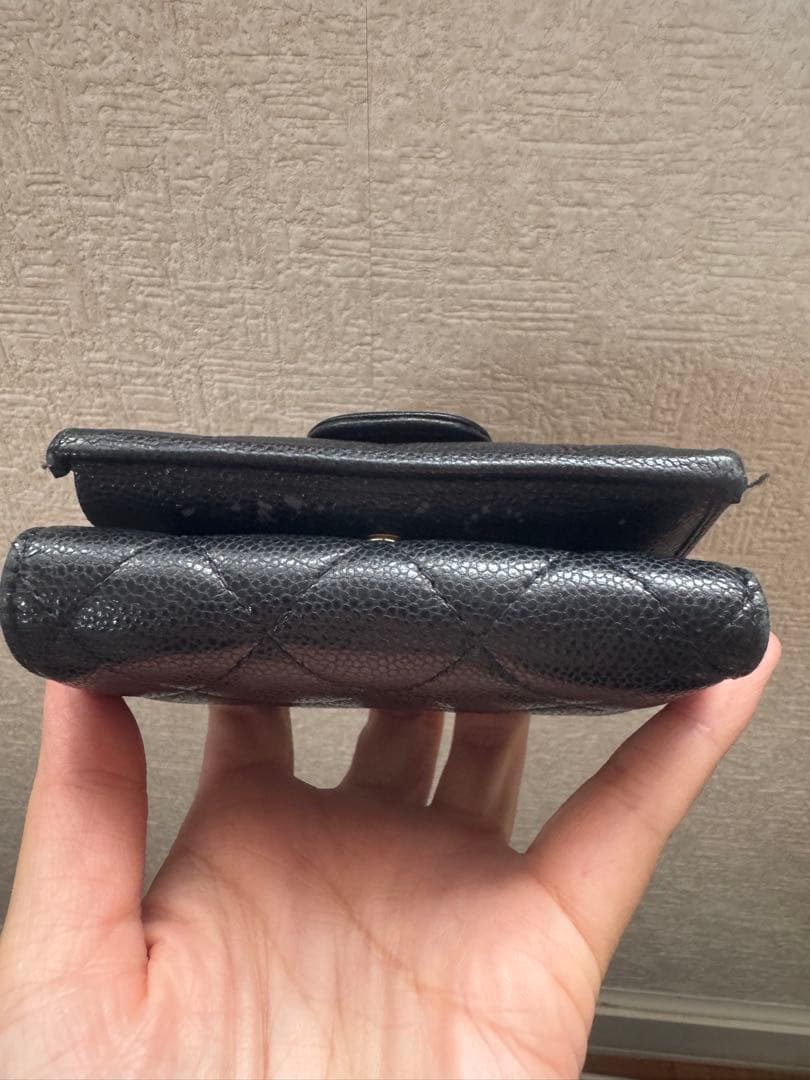 CHANEL 三つ折り財布 ブラック