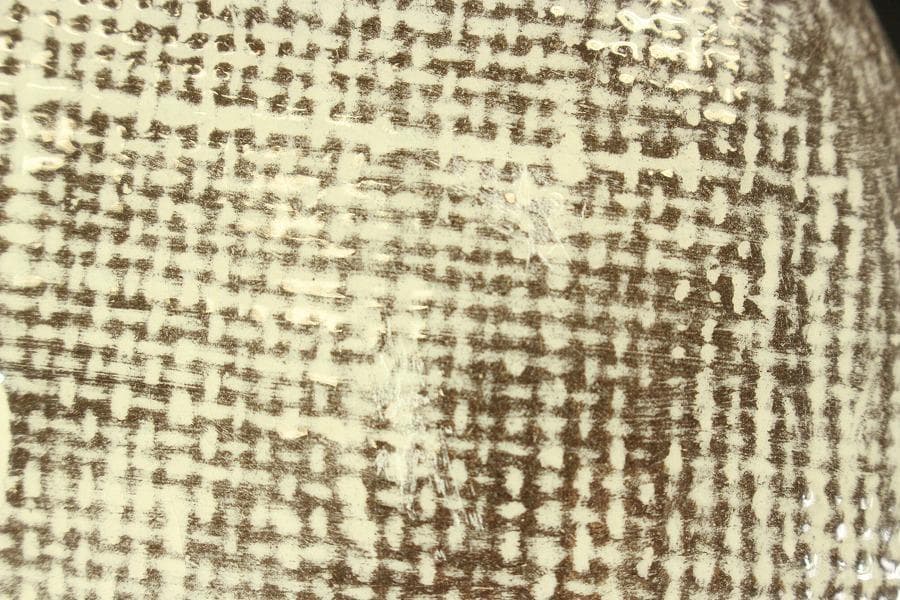 吉向焼 半月銘々皿 五枚 吉向陶荘 共箱(メ1533)