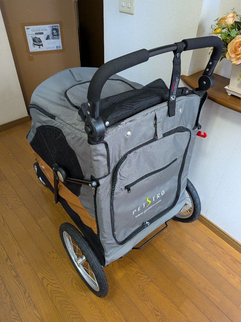 【美品】大型犬・多頭飼いカート「Silver Wing」4輪バギー