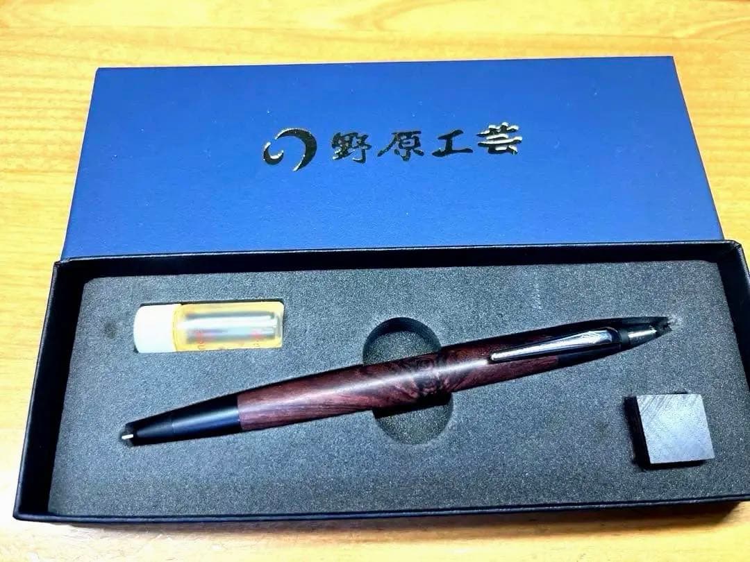 【固定式口金】野原工芸 キングウッド シャーペン 美品