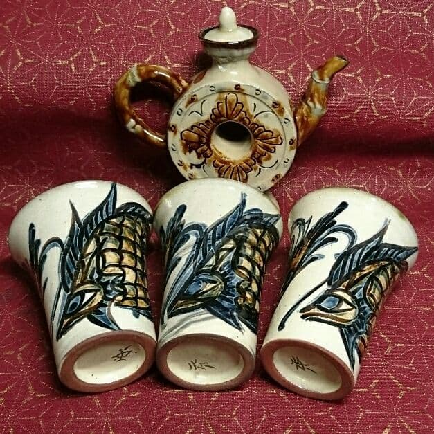 琉球 壺屋焼 金城秀義 小橋川永弘 やちむん 太鼓水差し