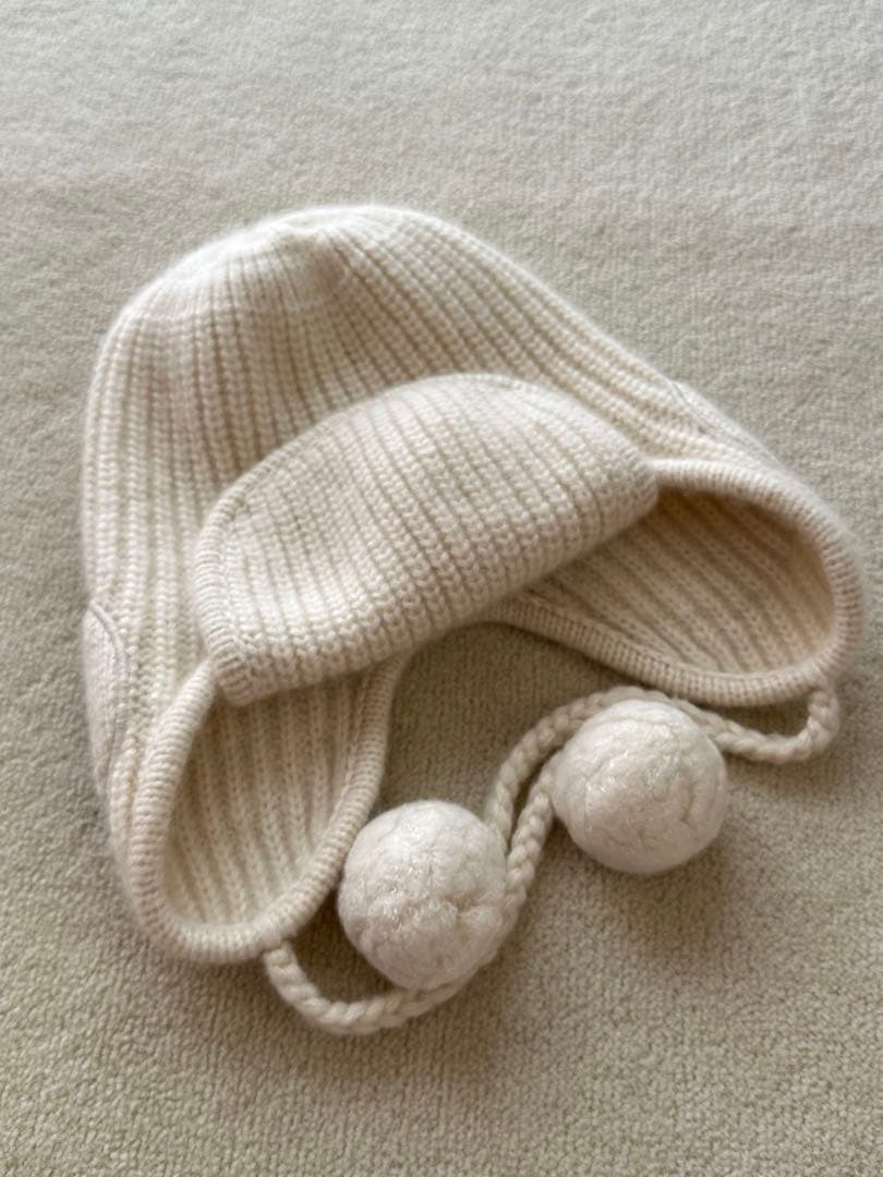 シャネル ニット帽 ホワイト新品