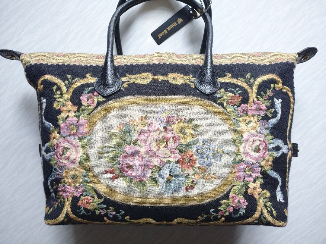 【新品】シンクビー ゴブラン織り ボストン/ハンドバッグ/ハンドバッグ