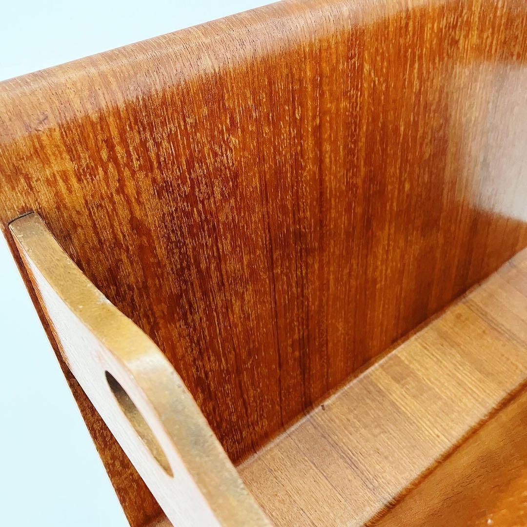 サイトーウッド　マガジンラック　小物入れ　70s ビンテージ家具　古道具　古家具