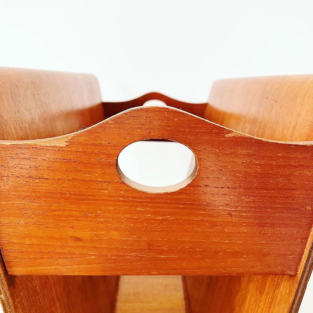 サイトーウッド　マガジンラック　小物入れ　70s ビンテージ家具　古道具　古家具