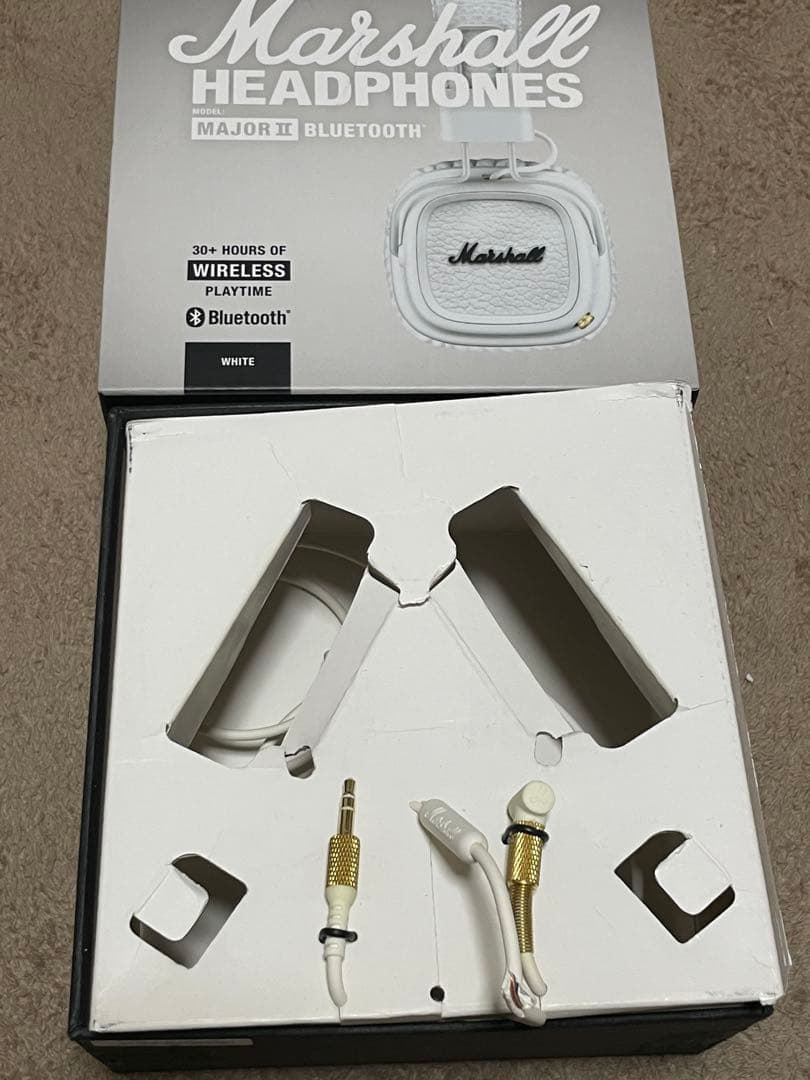 Marshall MajorⅡ ヘッドホン白ホワイト マーシャル ヘッドフォン