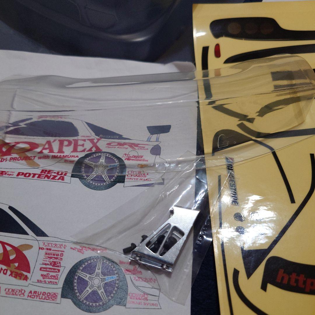 ラジコンドリフト　ＦＤ３Ｓ RCカー ボディ 透明 ステッカー付き