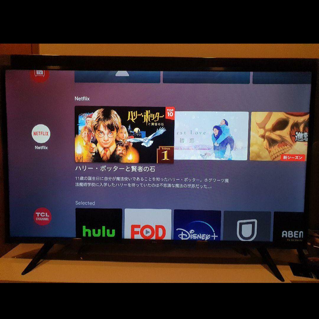 2022年製 4K放送対応 スマート液晶テレビ TCL 43P615 BLACK