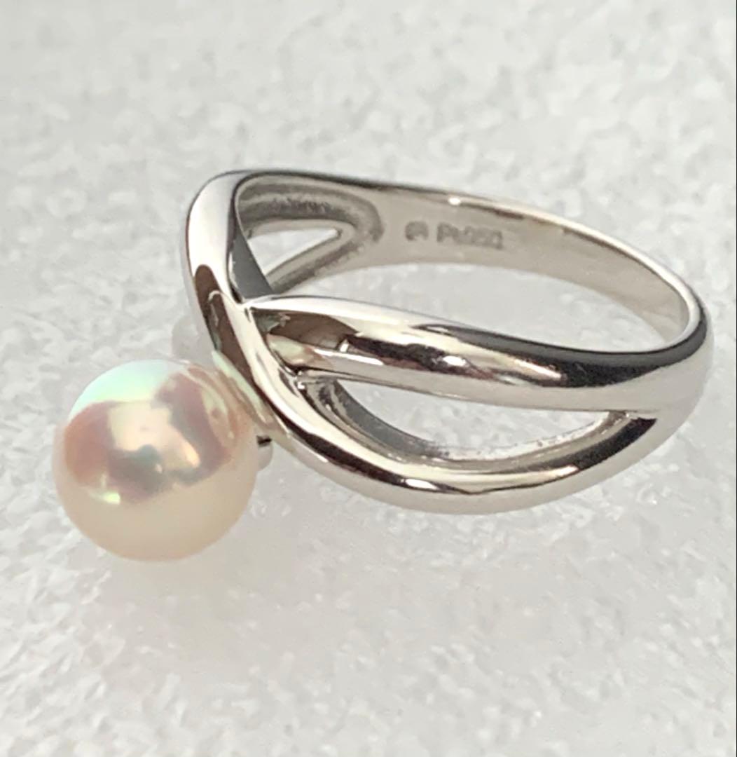 Pt950 MIKIMOTO あこや真珠リング 8.3ｇ