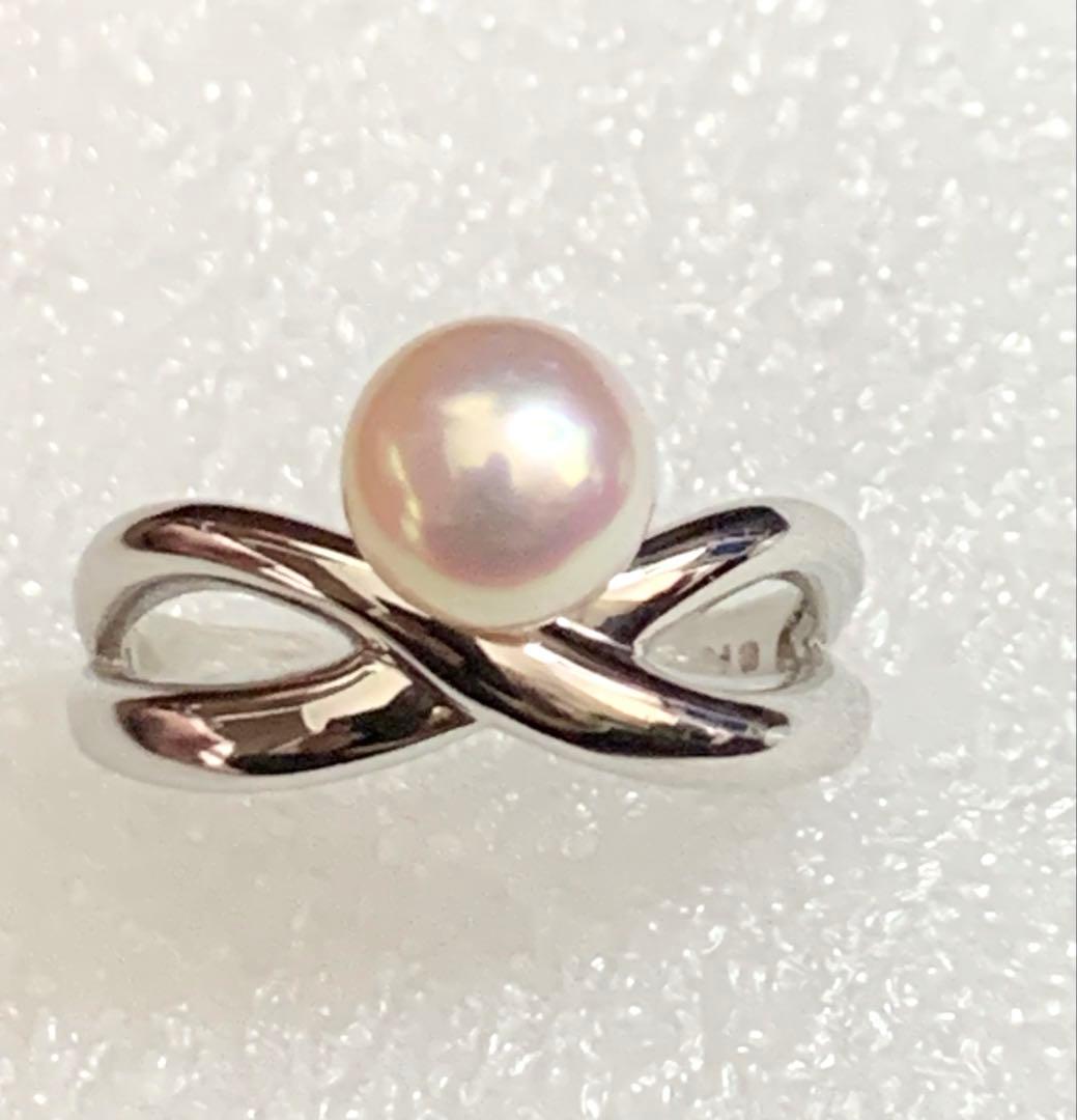 Pt950 MIKIMOTO あこや真珠リング 8.3ｇ