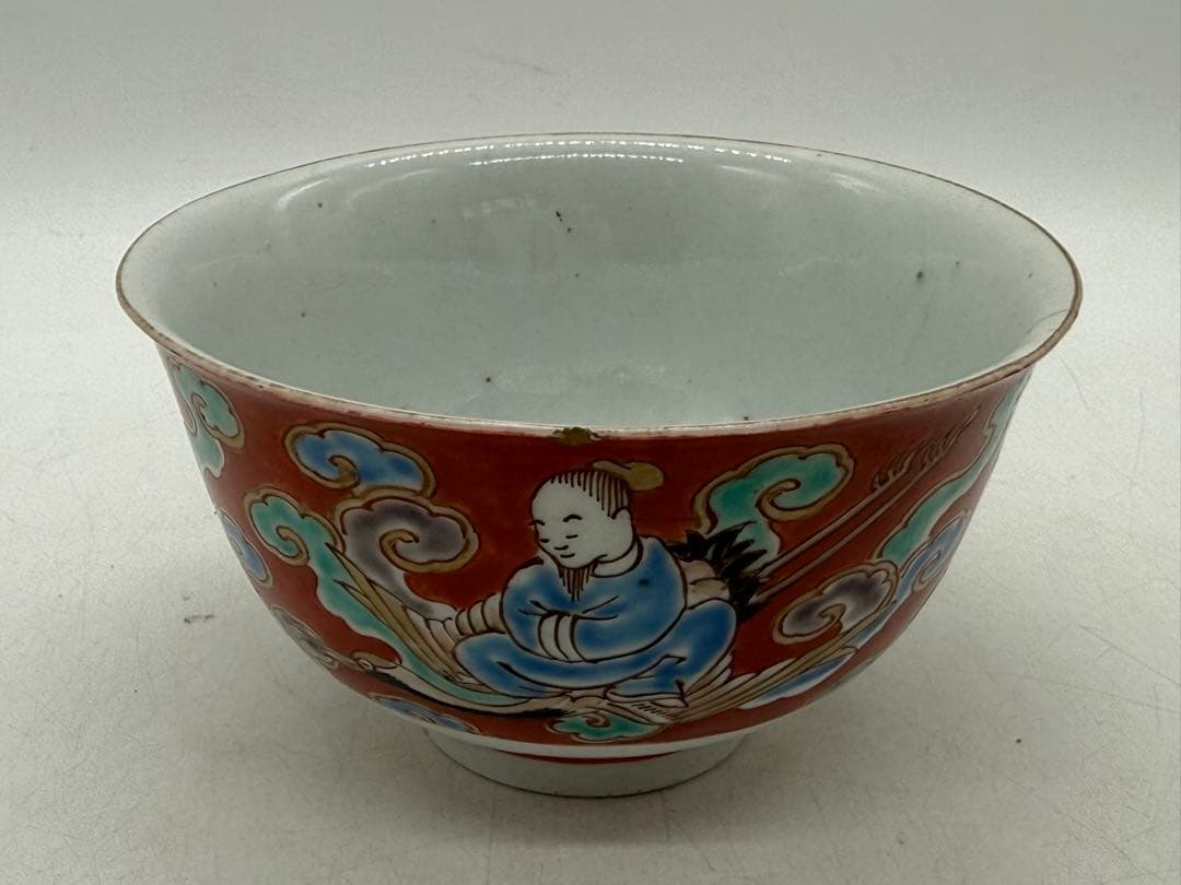 中国　色絵お碗2点　新渡　送料込み251022