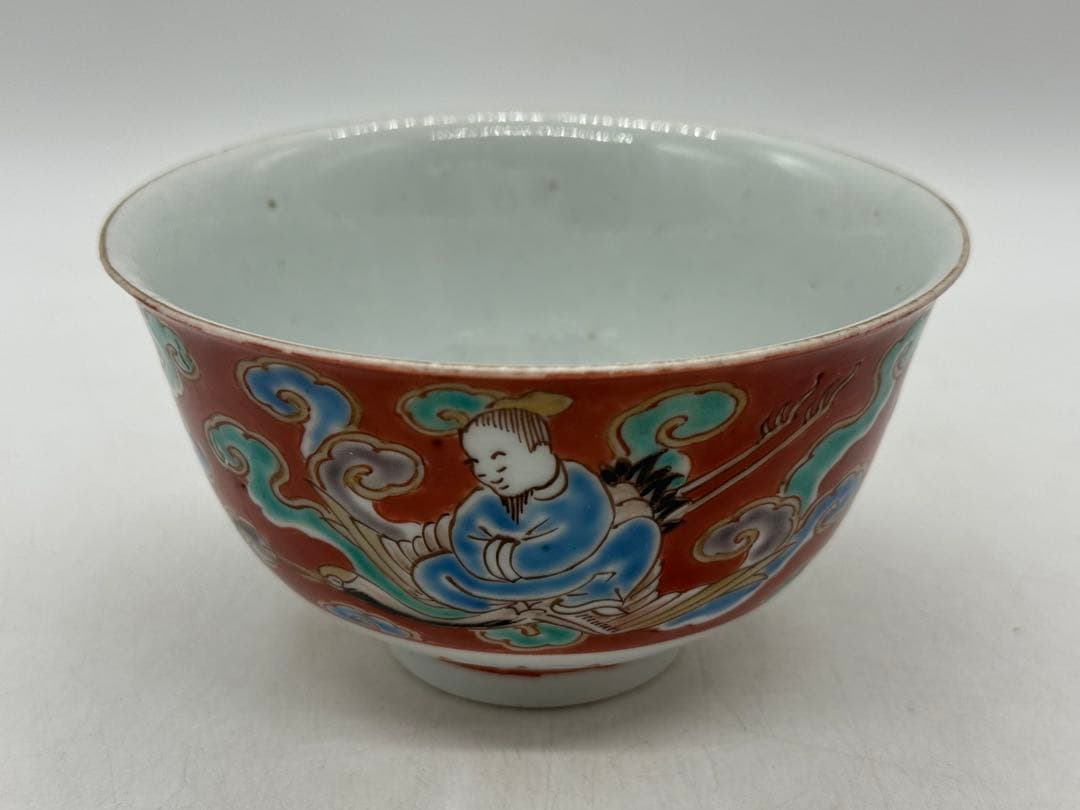 中国　色絵お碗2点　新渡　送料込み251022
