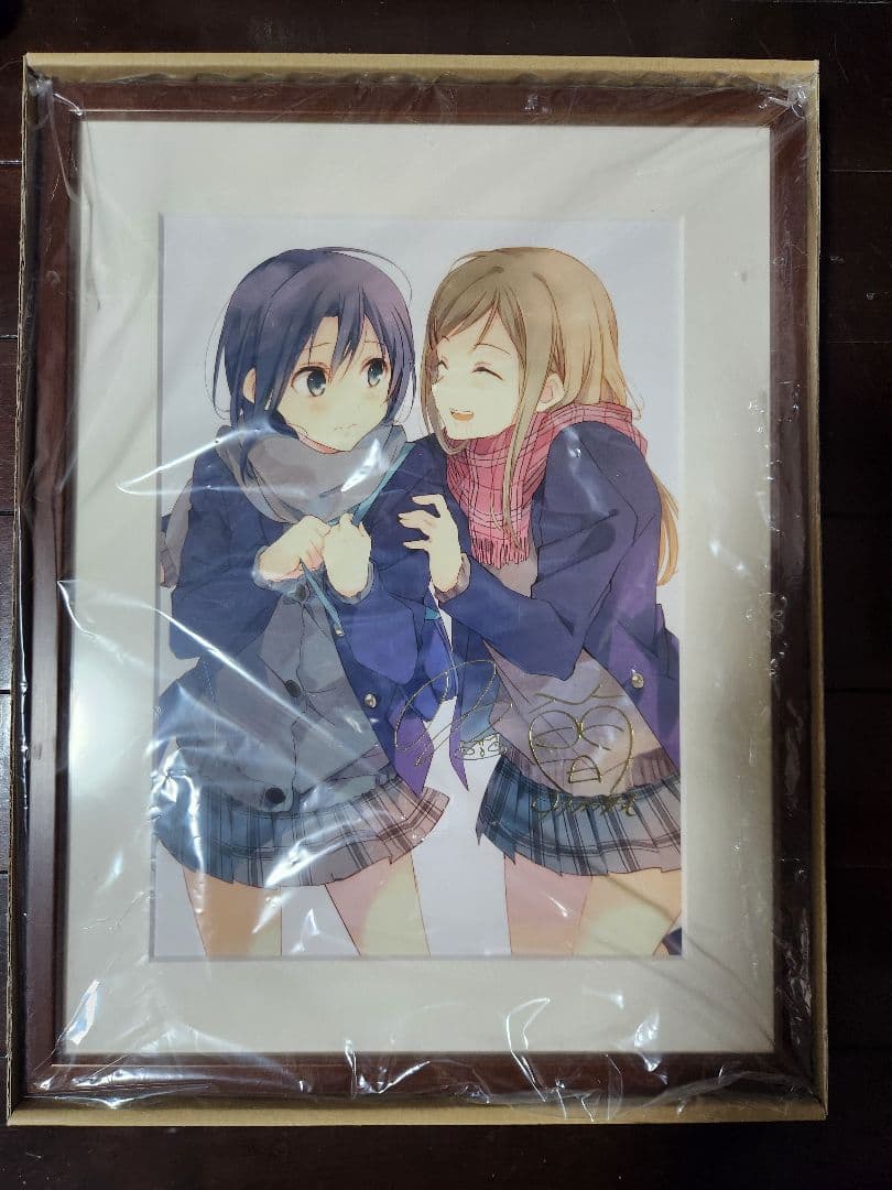 あだしまペディア 安達としまむら箔押しサイン入り複製原画