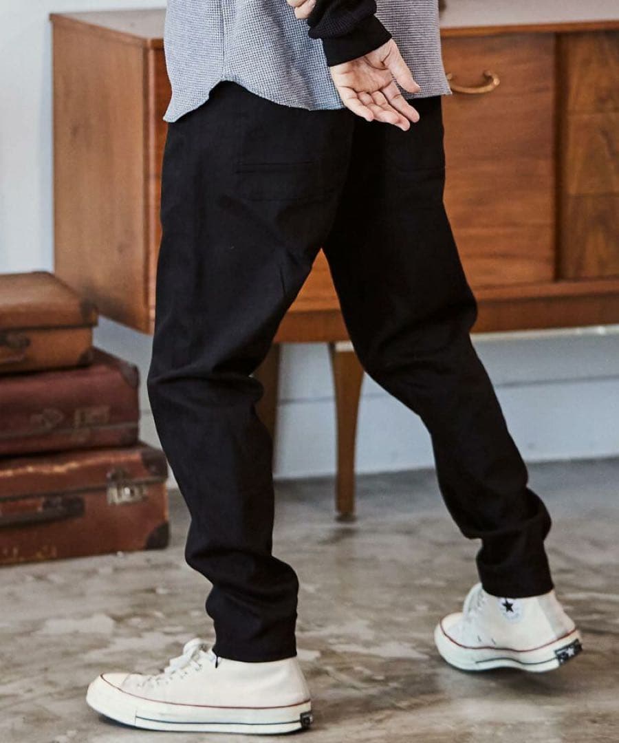 極美品！CAMBIO(カンビオ) 裾ZIPテーパードパンツ サルエル ブラック