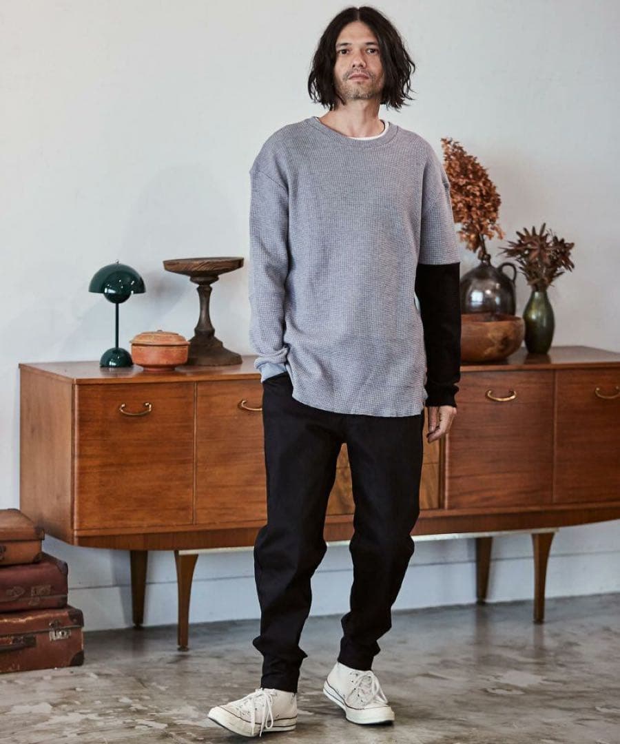 極美品！CAMBIO(カンビオ) 裾ZIPテーパードパンツ サルエル ブラック