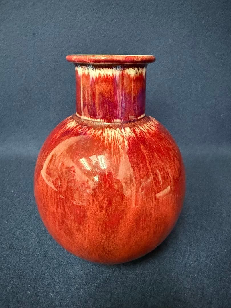 SEVRES セーブル フランス 花瓶 花器 辰砂 当時物 旧家 蔵出 骨董品