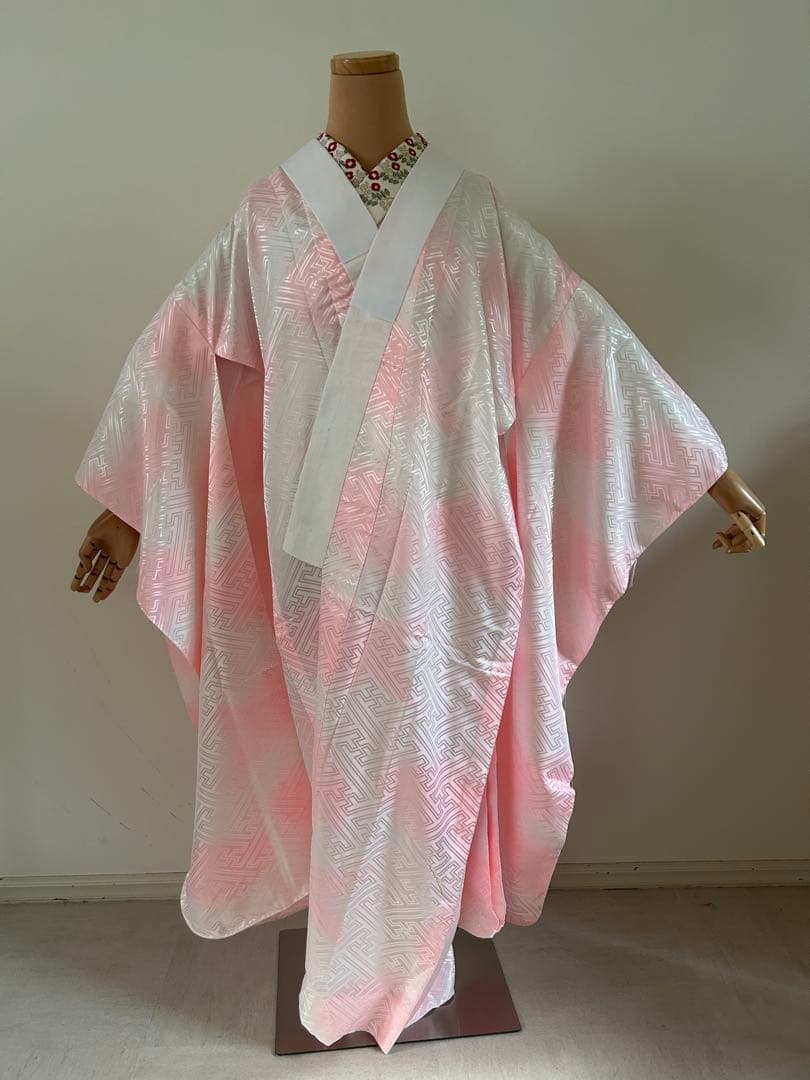 美品　成人式　振袖　正絹縮緬着物　7点セット　身丈165cm