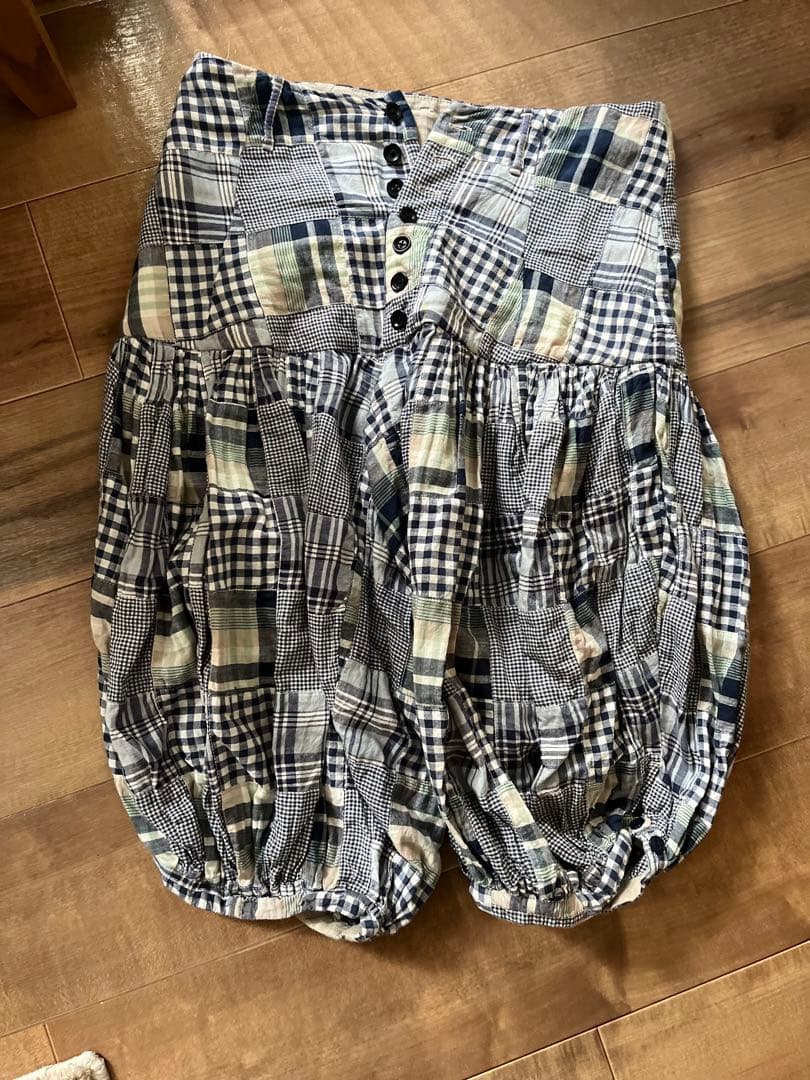 kapital キャピタル　チェック柄バルーンパンツ　ブルー