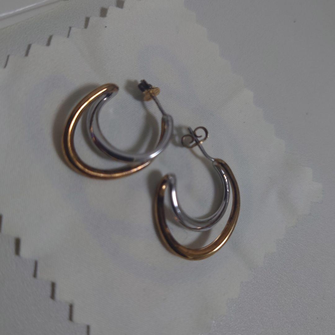 シャルロットシェネ　シルバー＆ゴールド　ピアス　セット　コンビ